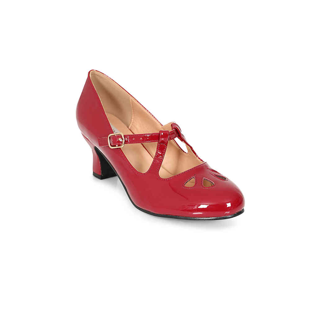 Banned - Glamour In Time Mary Janes Pumps - Bordeaux rood